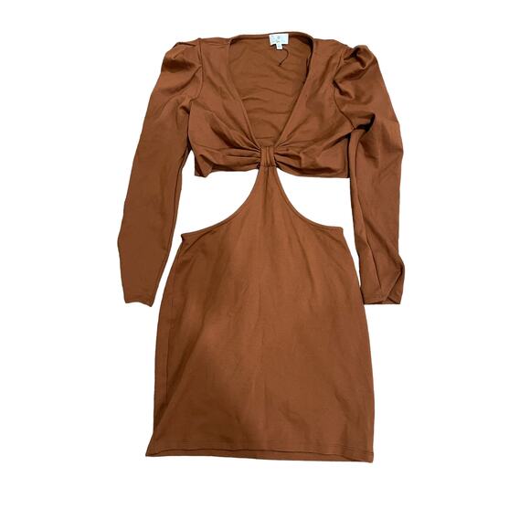 Socialite Long Sleeve Cutout Minidress Size Large - Picture 4 of 9